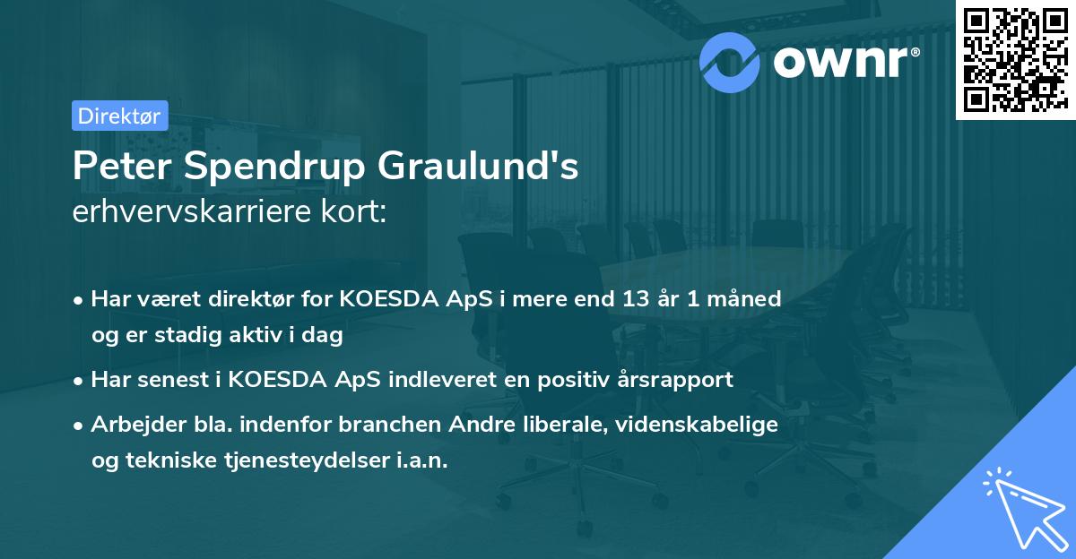 Peter Spendrup Graulund's erhvervskarriere kort