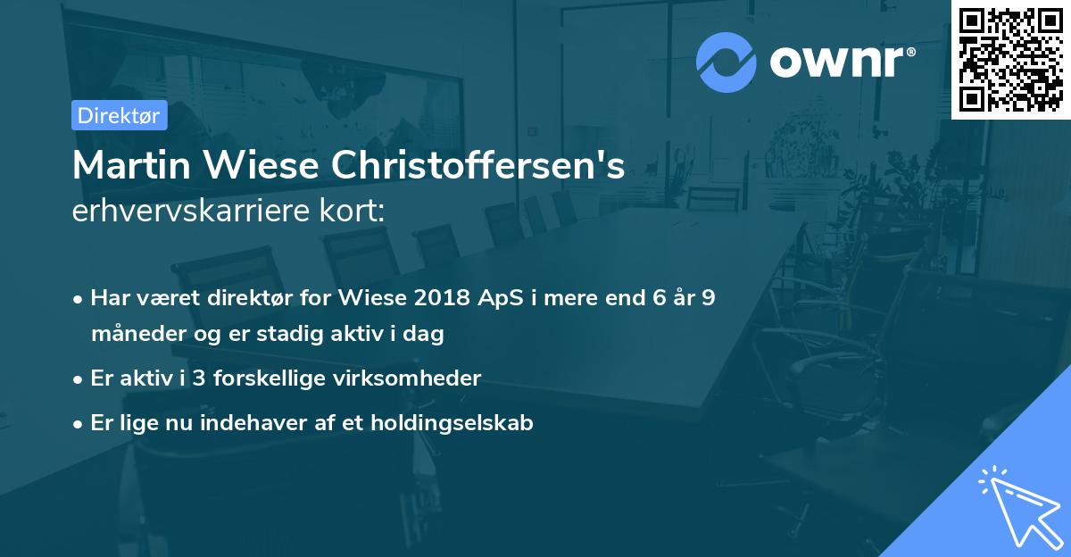 Martin Wiese Christoffersen's erhvervskarriere kort