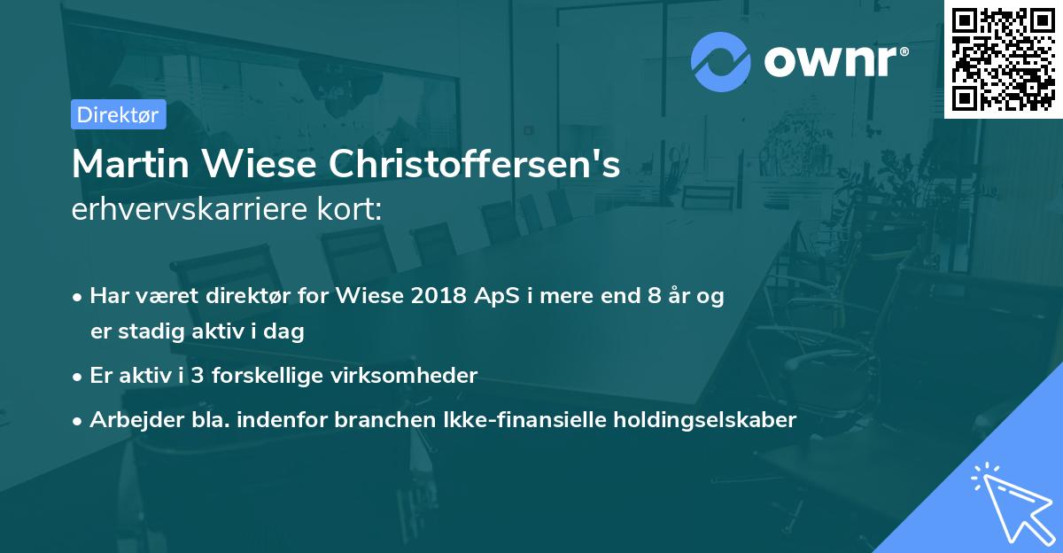 Martin Wiese Christoffersen's erhvervskarriere kort