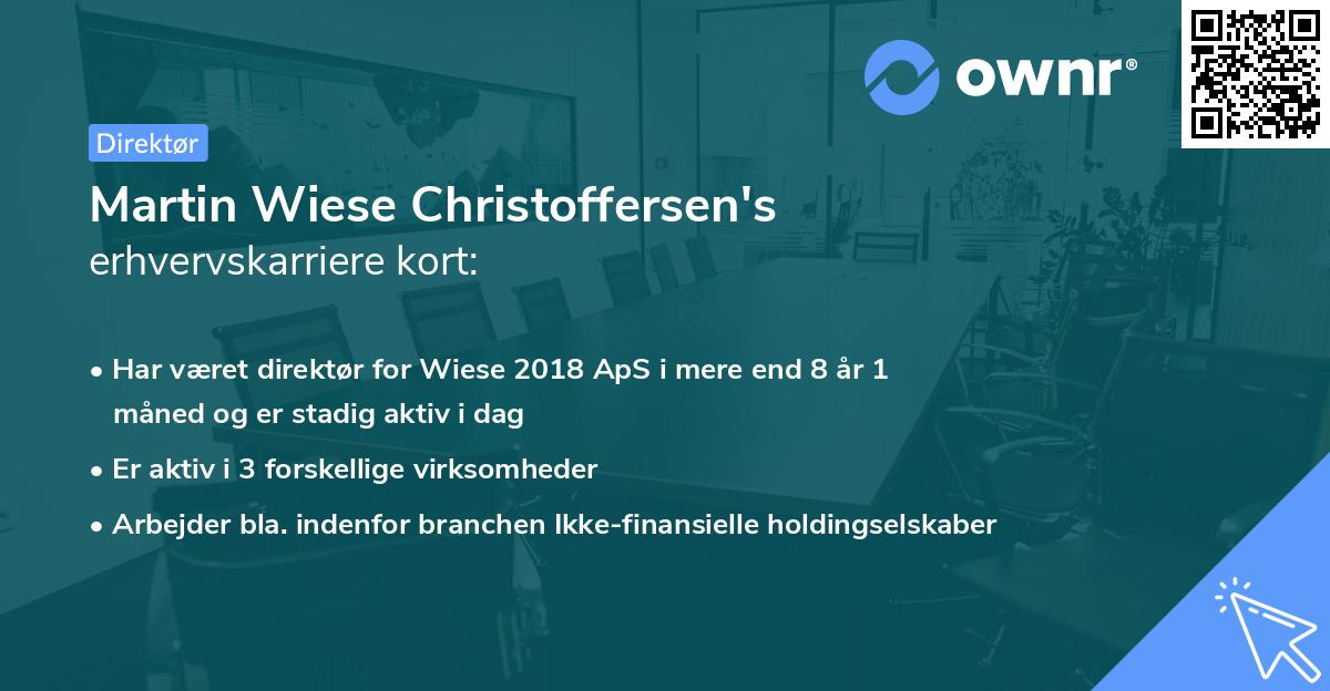 Martin Wiese Christoffersen's erhvervskarriere kort