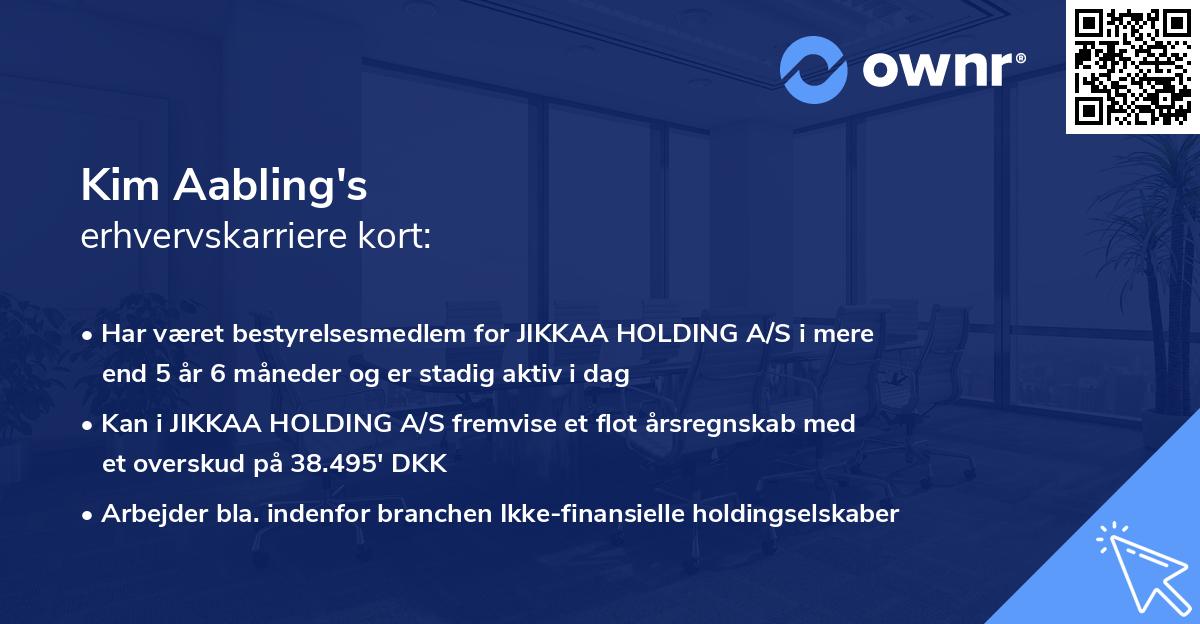 Kim Aabling's erhvervskarriere kort