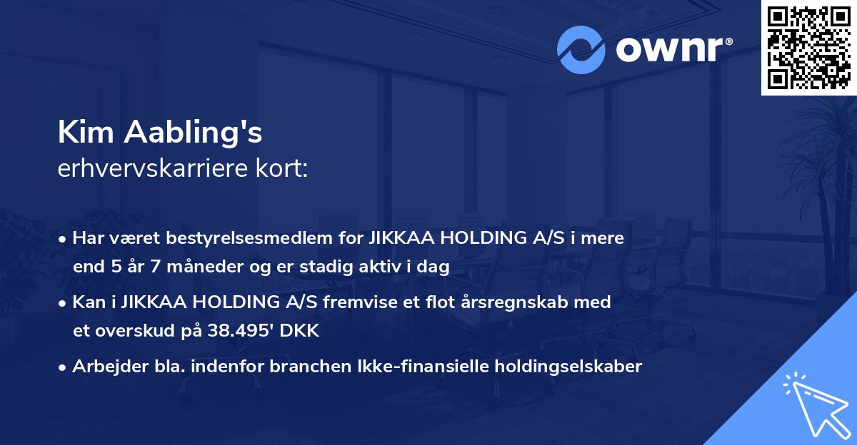Kim Aabling's erhvervskarriere kort
