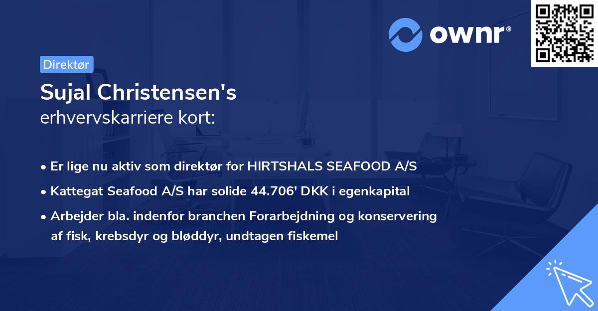 Sujal Christensen's erhvervskarriere kort