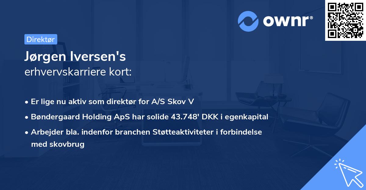 Jørgen Iversen's erhvervskarriere kort