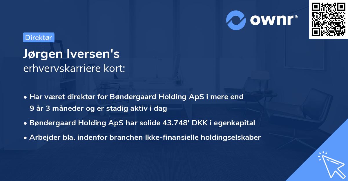 Jørgen Iversen's erhvervskarriere kort