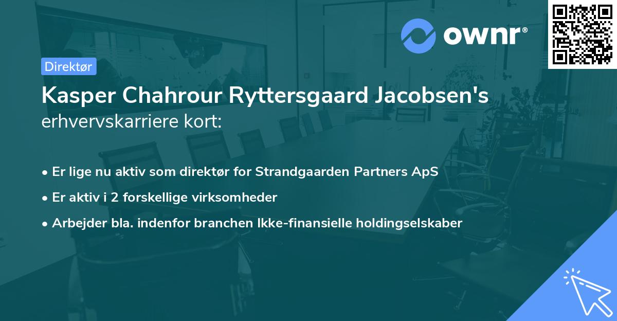 Kasper Chahrour Ryttersgaard Jacobsen's erhvervskarriere kort