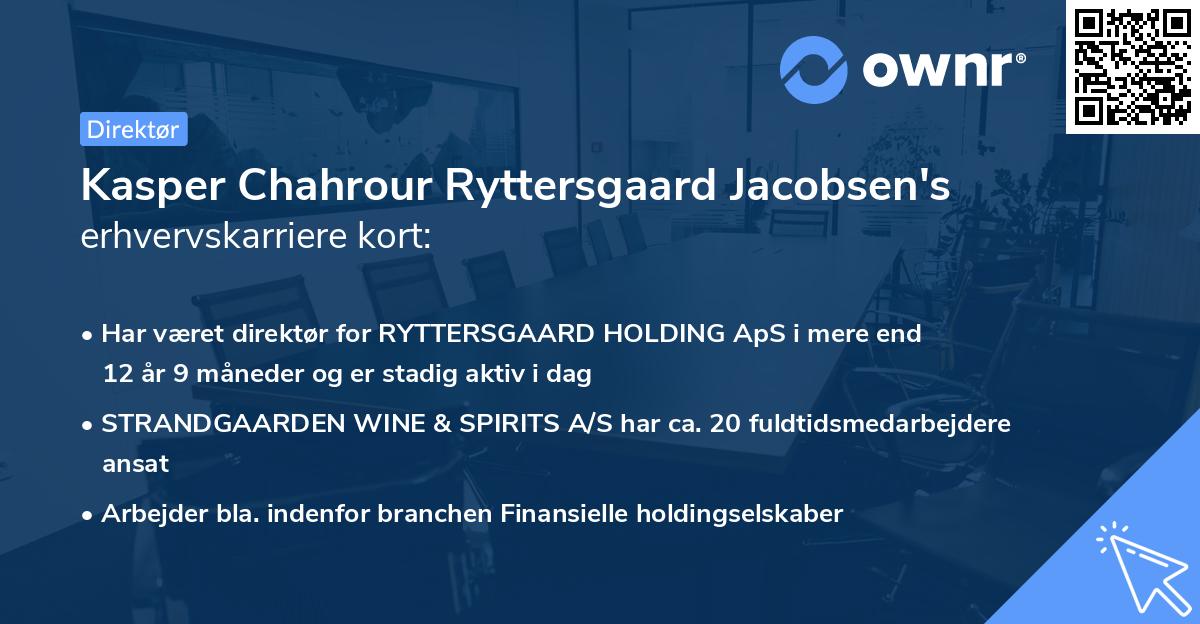 Kasper Chahrour Ryttersgaard Jacobsen's erhvervskarriere kort