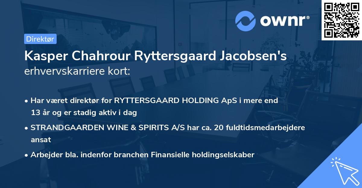 Kasper Chahrour Ryttersgaard Jacobsen's erhvervskarriere kort