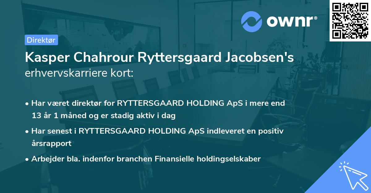 Kasper Chahrour Ryttersgaard Jacobsen's erhvervskarriere kort