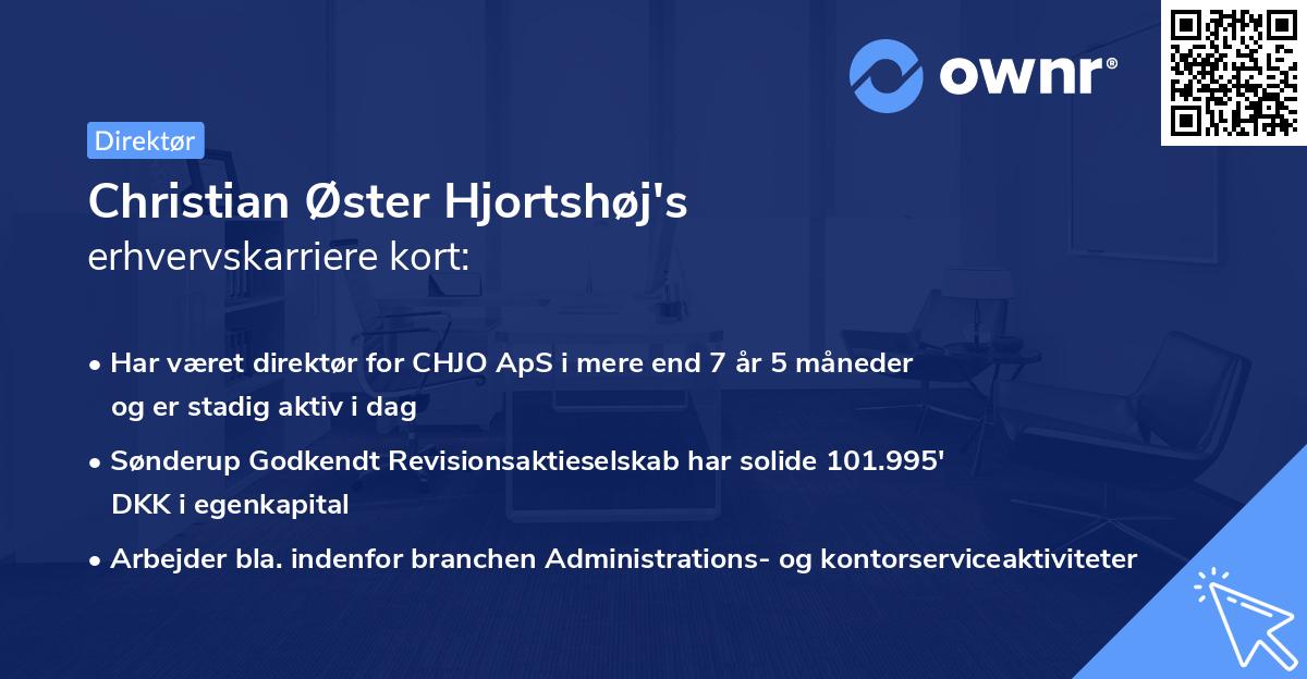 Christian Øster Hjortshøj's erhvervskarriere kort