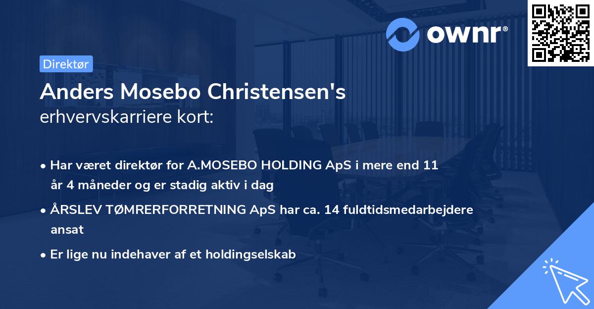 Anders Mosebo Christensen's erhvervskarriere kort