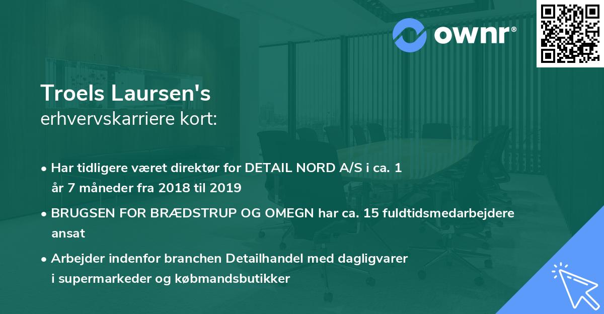 Troels Laursen's erhvervskarriere kort