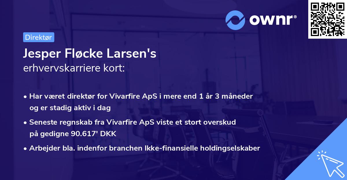 Jesper Fløcke Larsen's erhvervskarriere kort