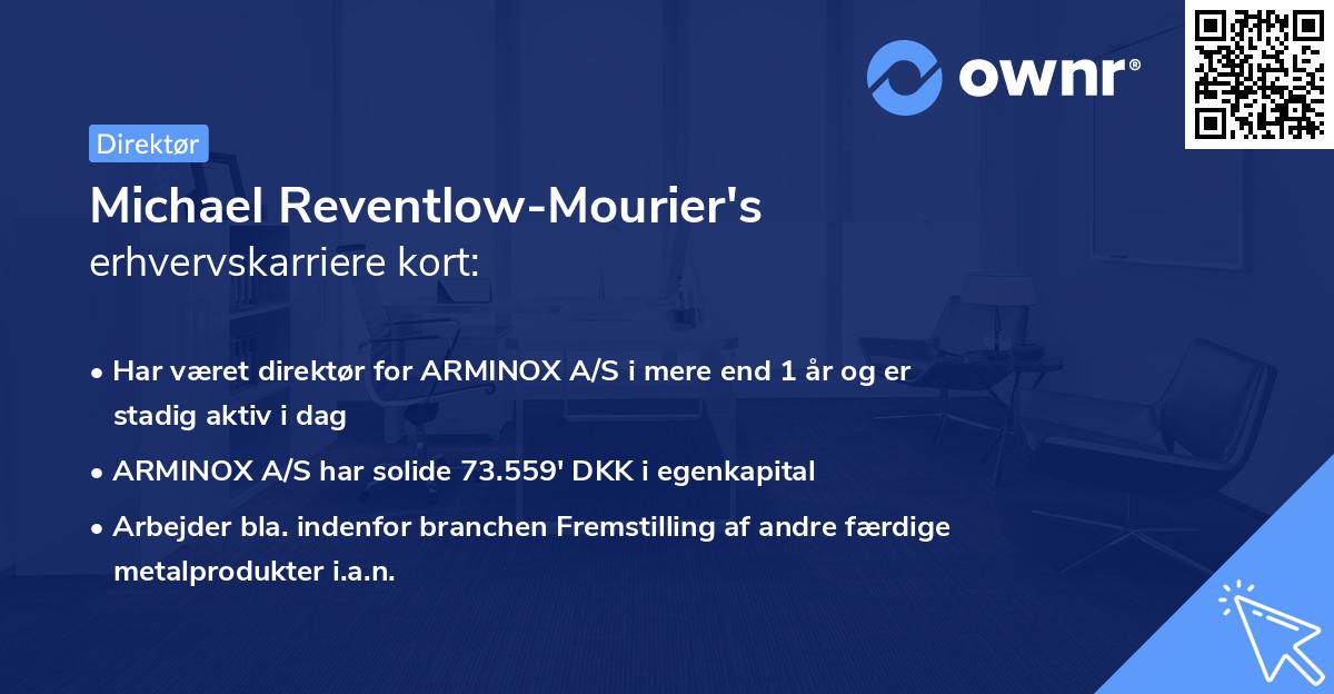 Michael Reventlow-Mourier's erhvervskarriere kort