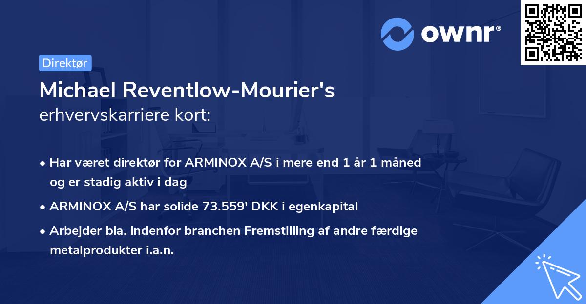 Michael Reventlow-Mourier's erhvervskarriere kort