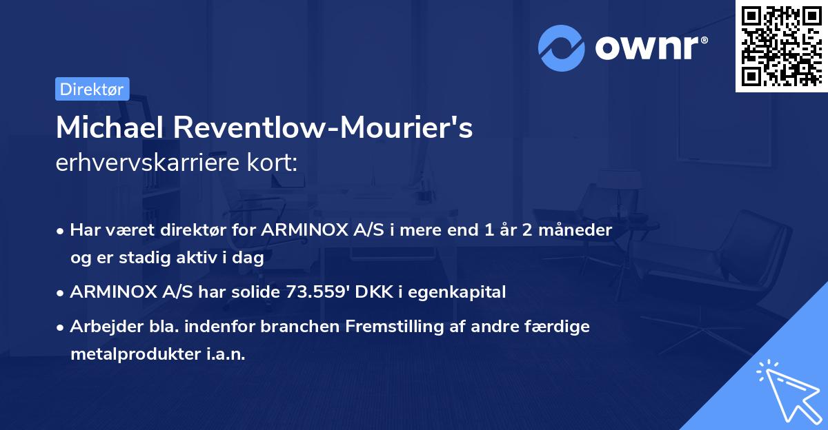 Michael Reventlow-Mourier's erhvervskarriere kort
