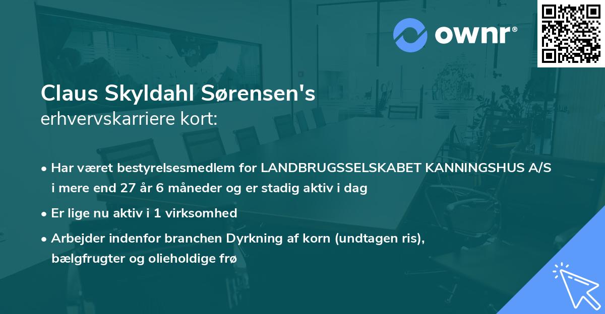 Claus Skyldahl Sørensen's erhvervskarriere kort