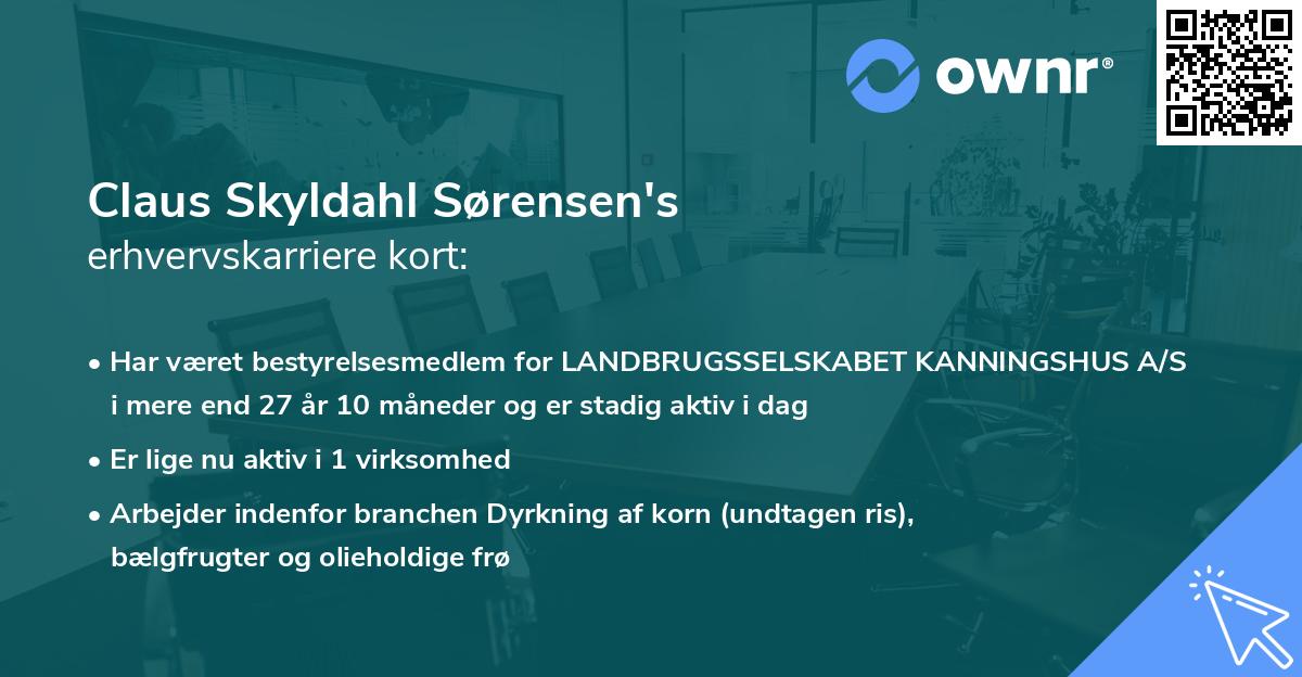 Claus Skyldahl Sørensen's erhvervskarriere kort
