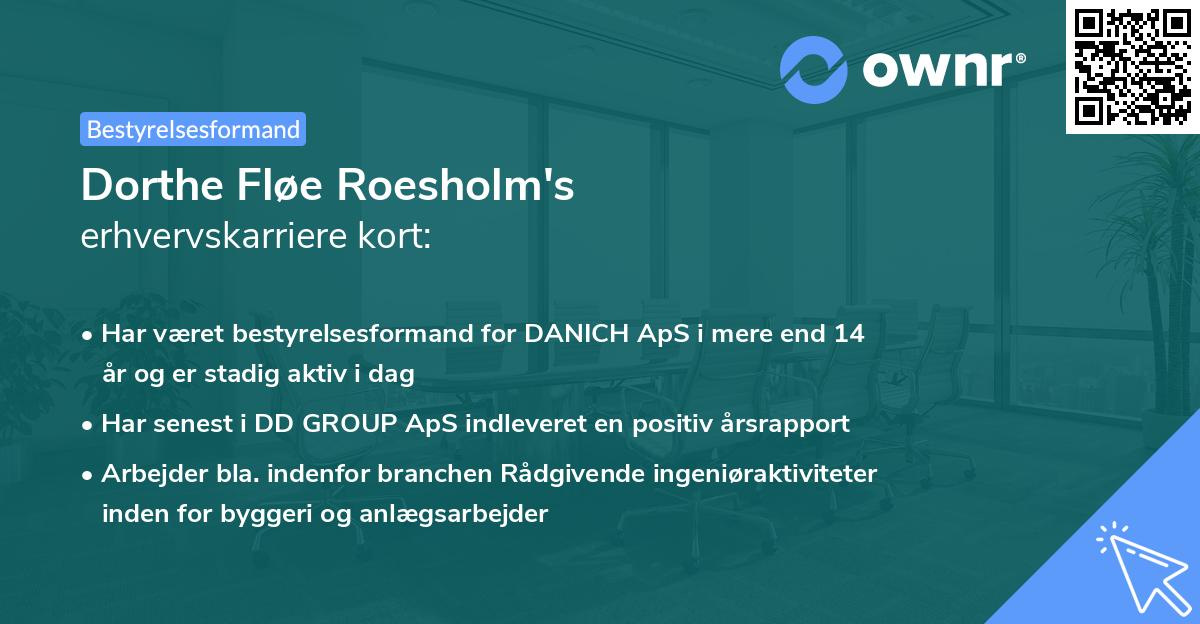 Dorthe Fløe Roesholm's erhvervskarriere kort