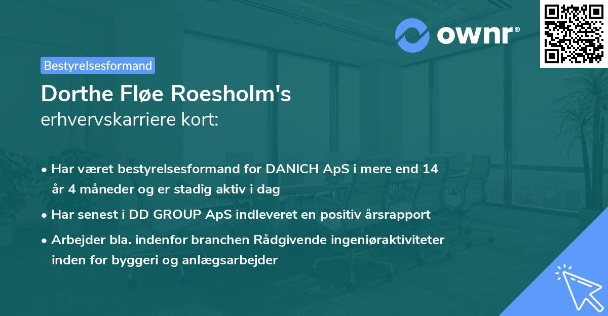 Dorthe Fløe Roesholm's erhvervskarriere kort