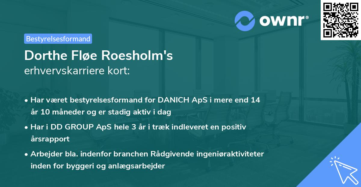 Dorthe Fløe Roesholm's erhvervskarriere kort