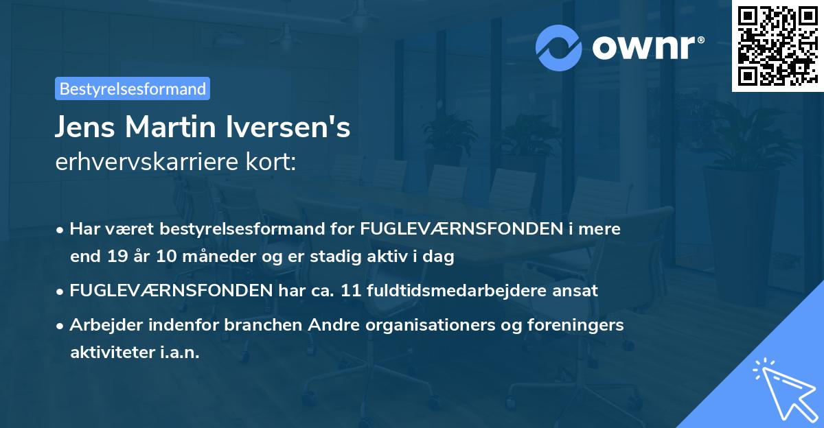 Jens Martin Iversen's erhvervskarriere kort