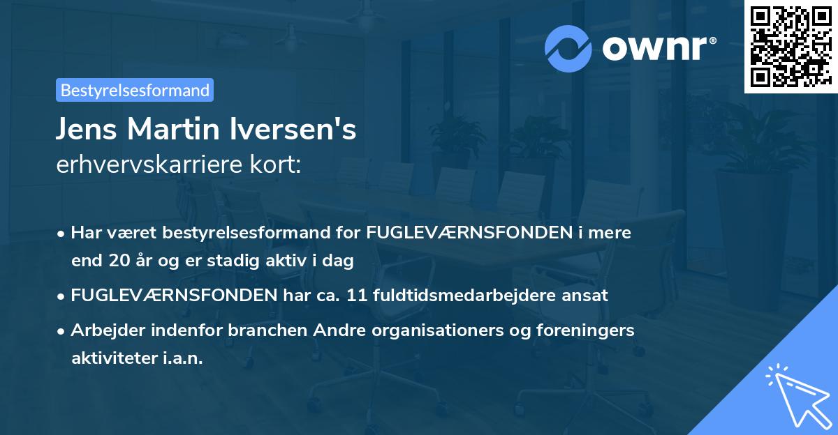 Jens Martin Iversen's erhvervskarriere kort