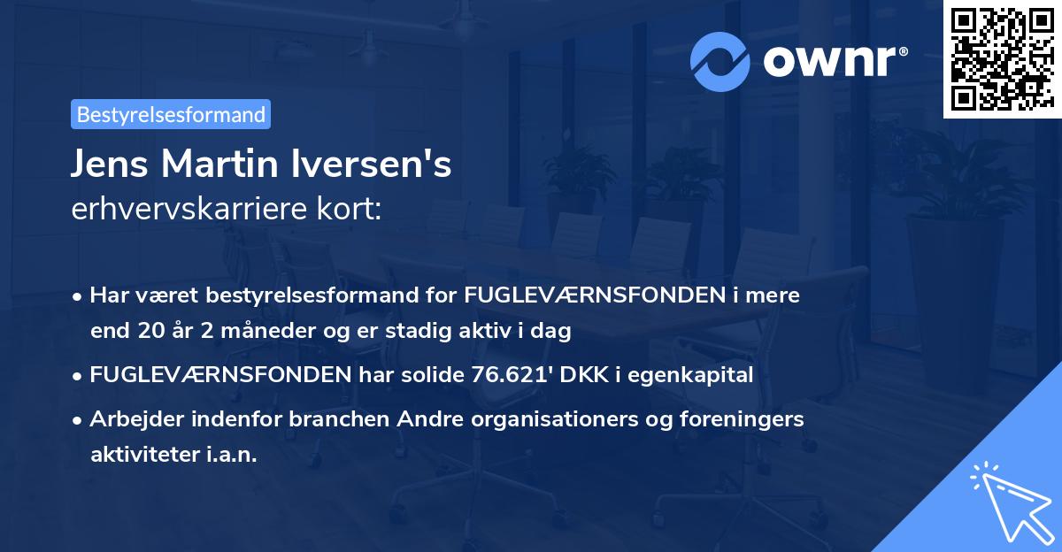 Jens Martin Iversen's erhvervskarriere kort
