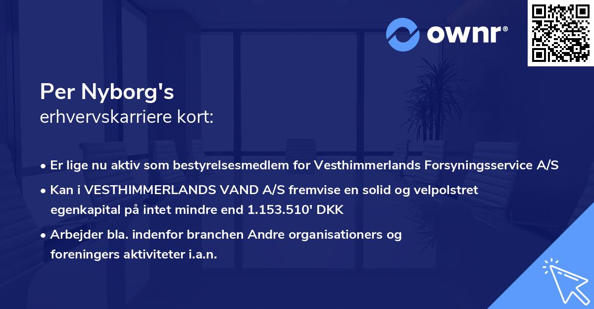 Per Nyborg's erhvervskarriere kort