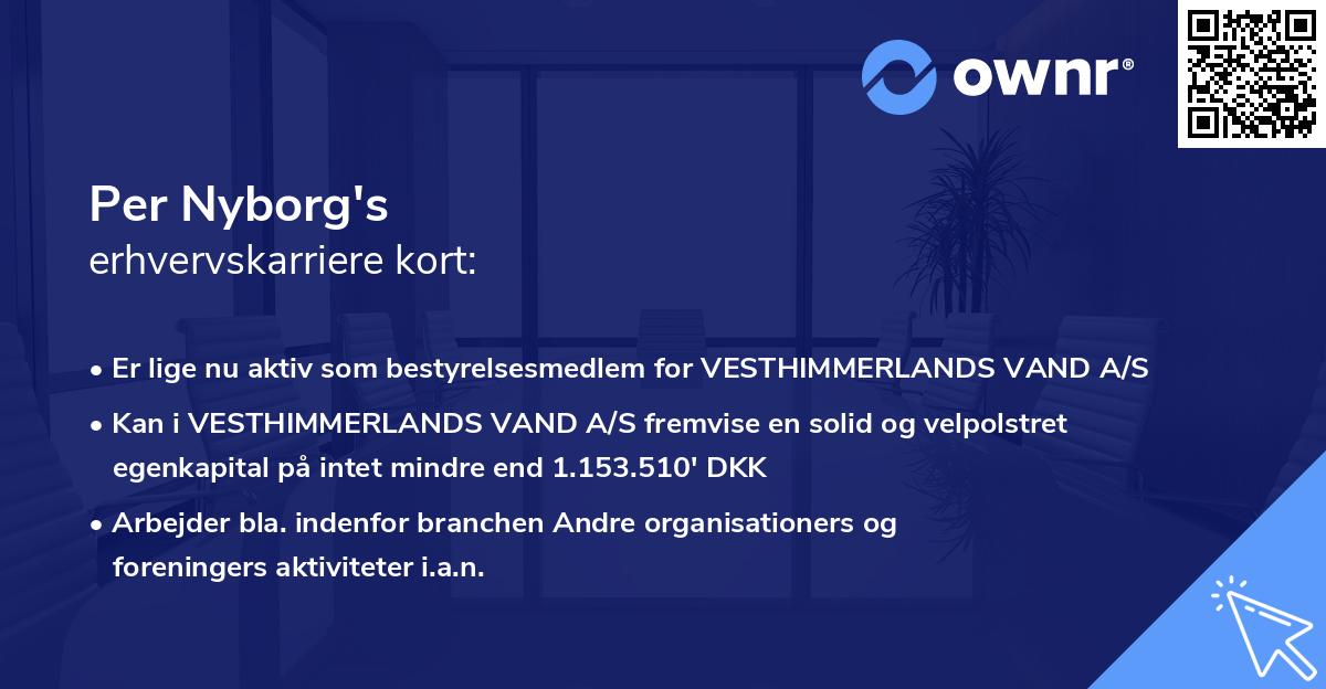Per Nyborg's erhvervskarriere kort