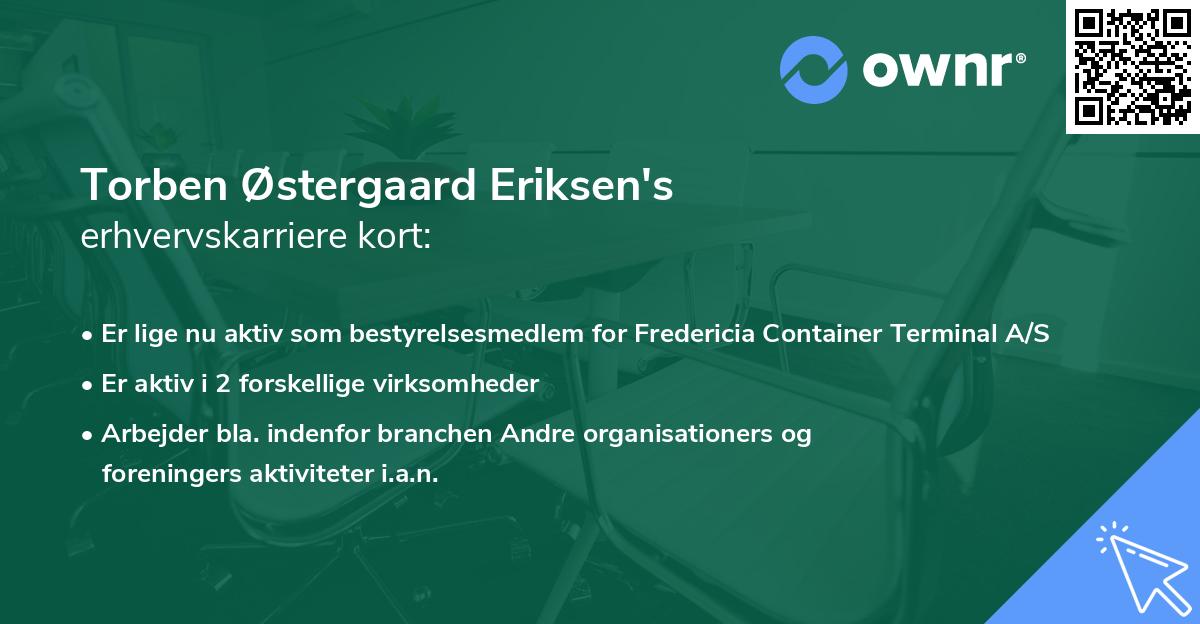 Torben Østergaard Eriksen's erhvervskarriere kort