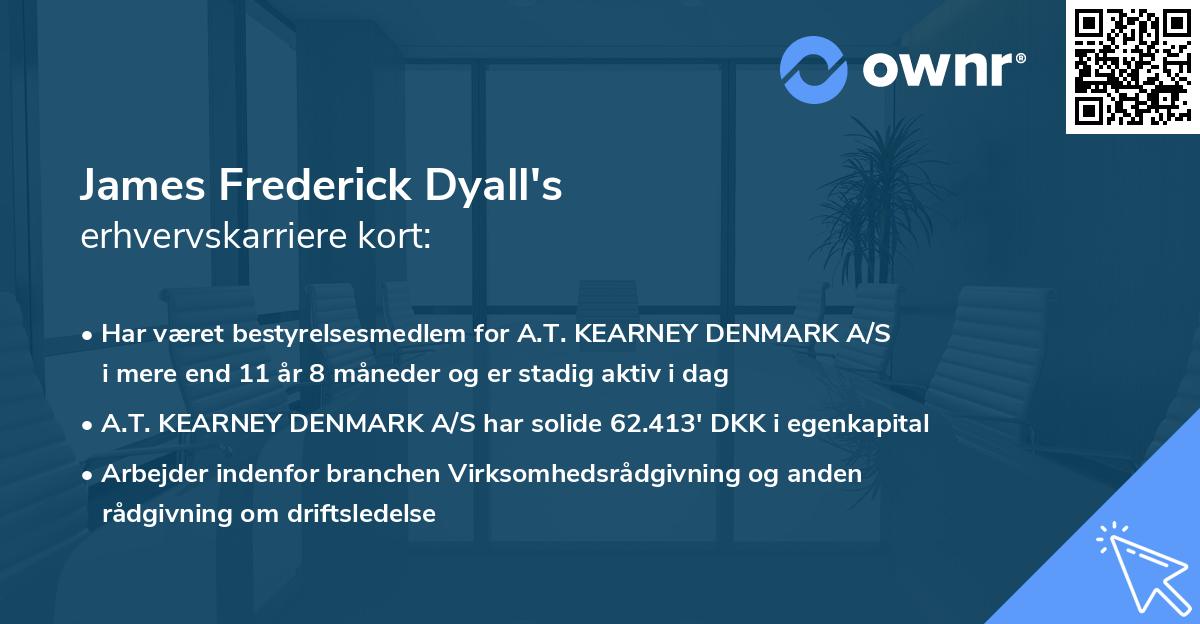 James Frederick Dyall's erhvervskarriere kort