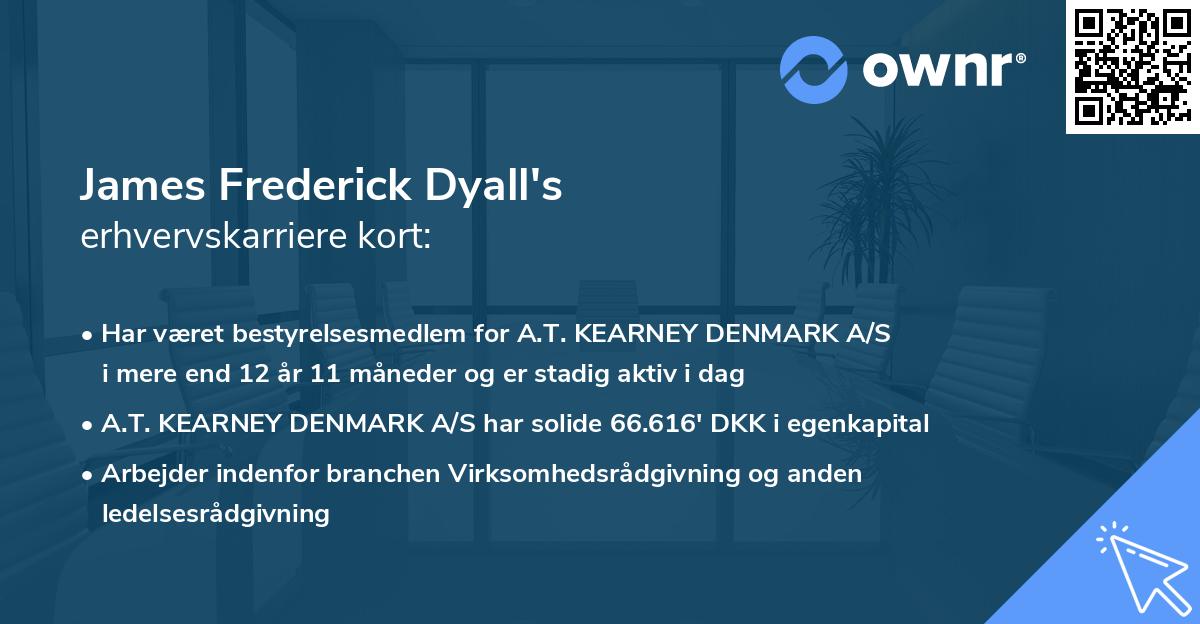 James Frederick Dyall's erhvervskarriere kort