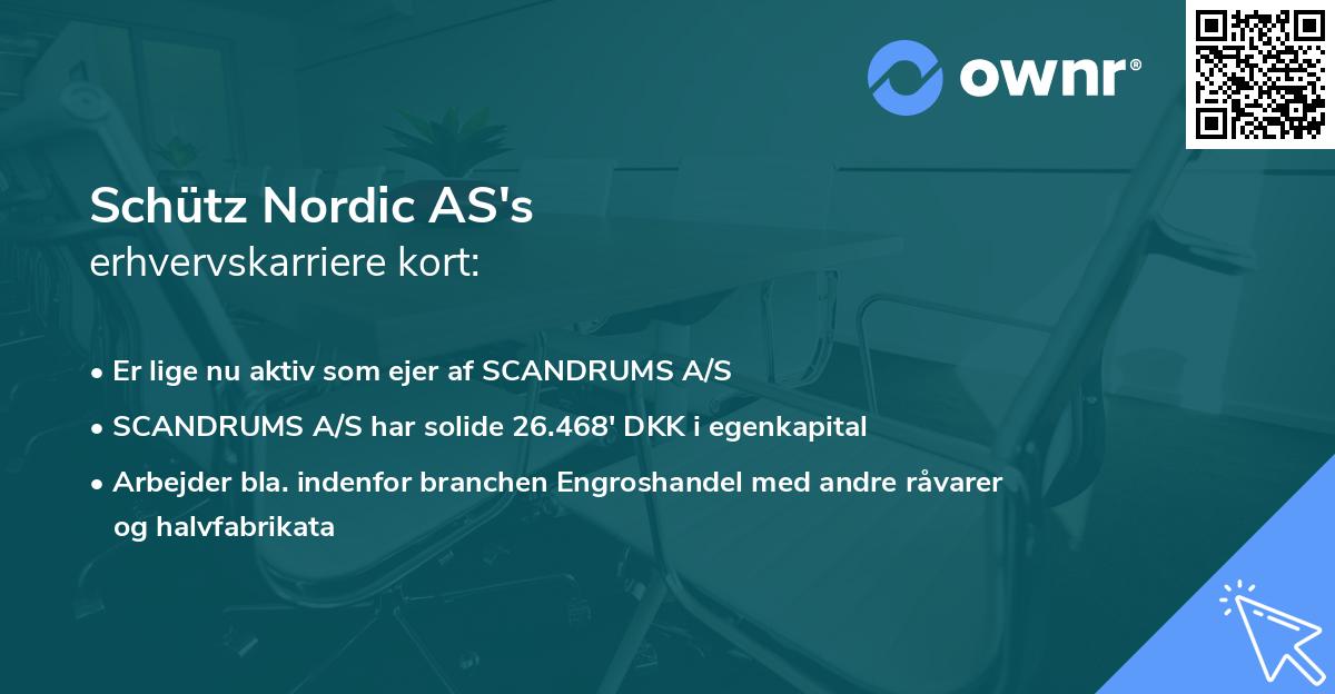 Schütz Nordic AS's erhvervskarriere kort