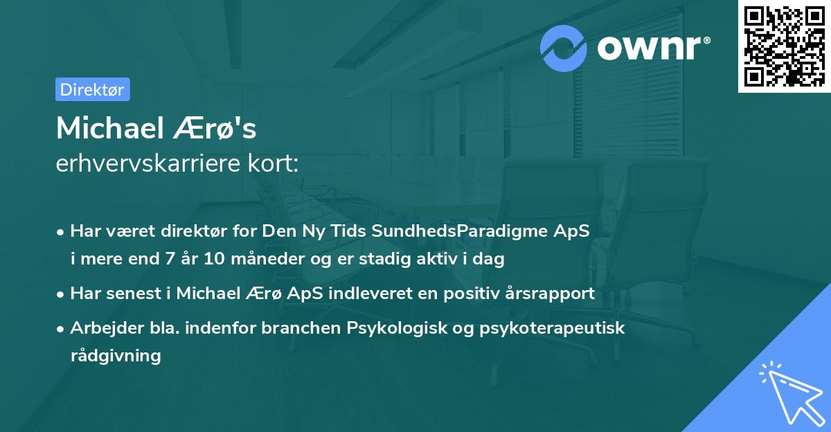 Michael Ærø's erhvervskarriere kort