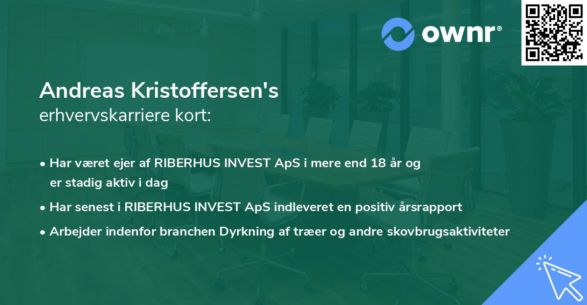 Andreas Kristoffersen's erhvervskarriere kort