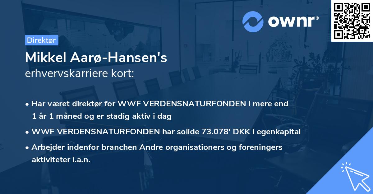Mikkel Aarø-Hansen's erhvervskarriere kort