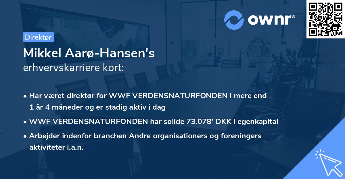 Mikkel Aarø-Hansen's erhvervskarriere kort