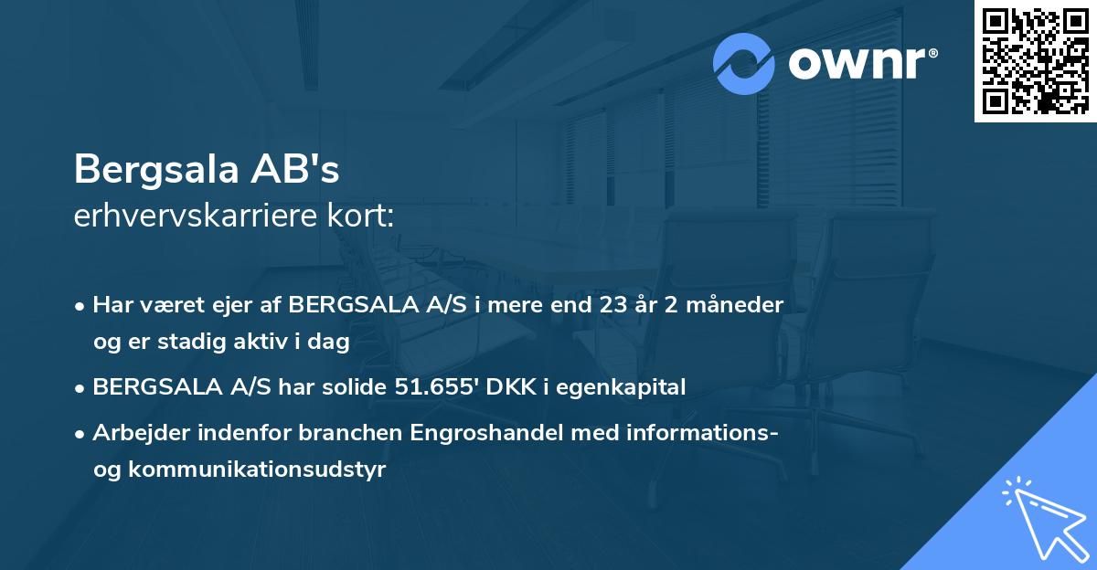 Bergsala AB's erhvervskarriere kort