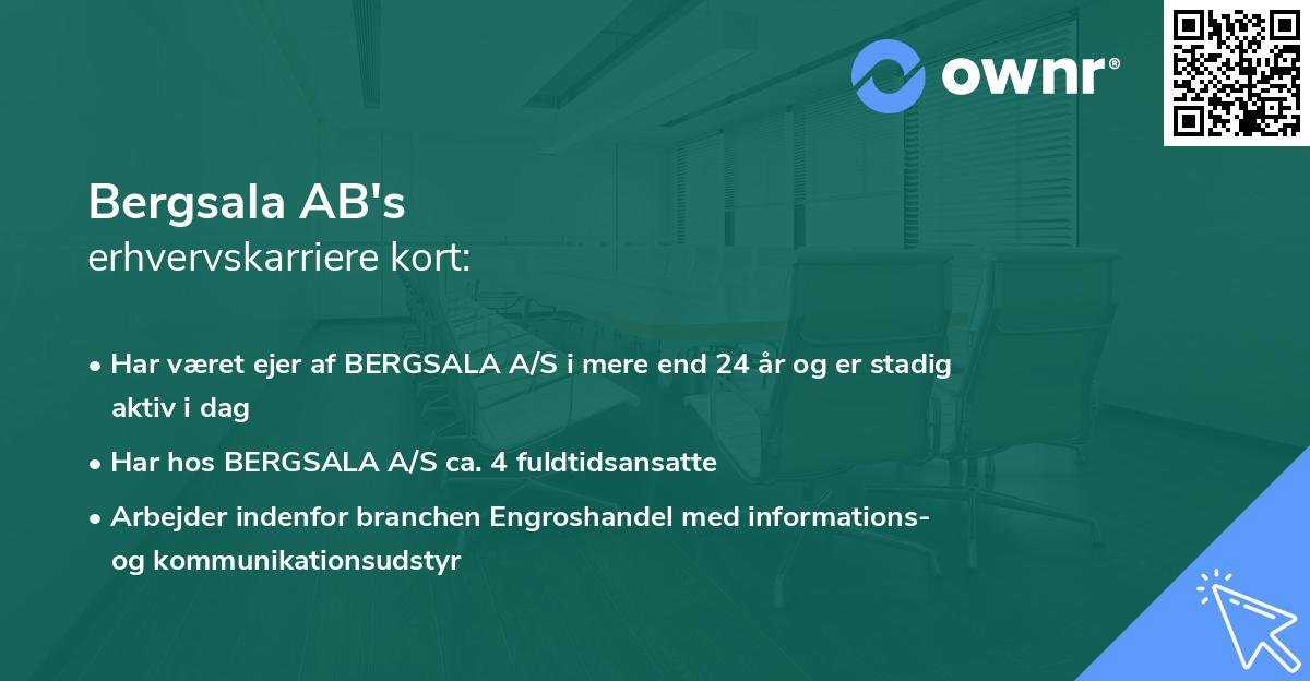 Bergsala AB's erhvervskarriere kort