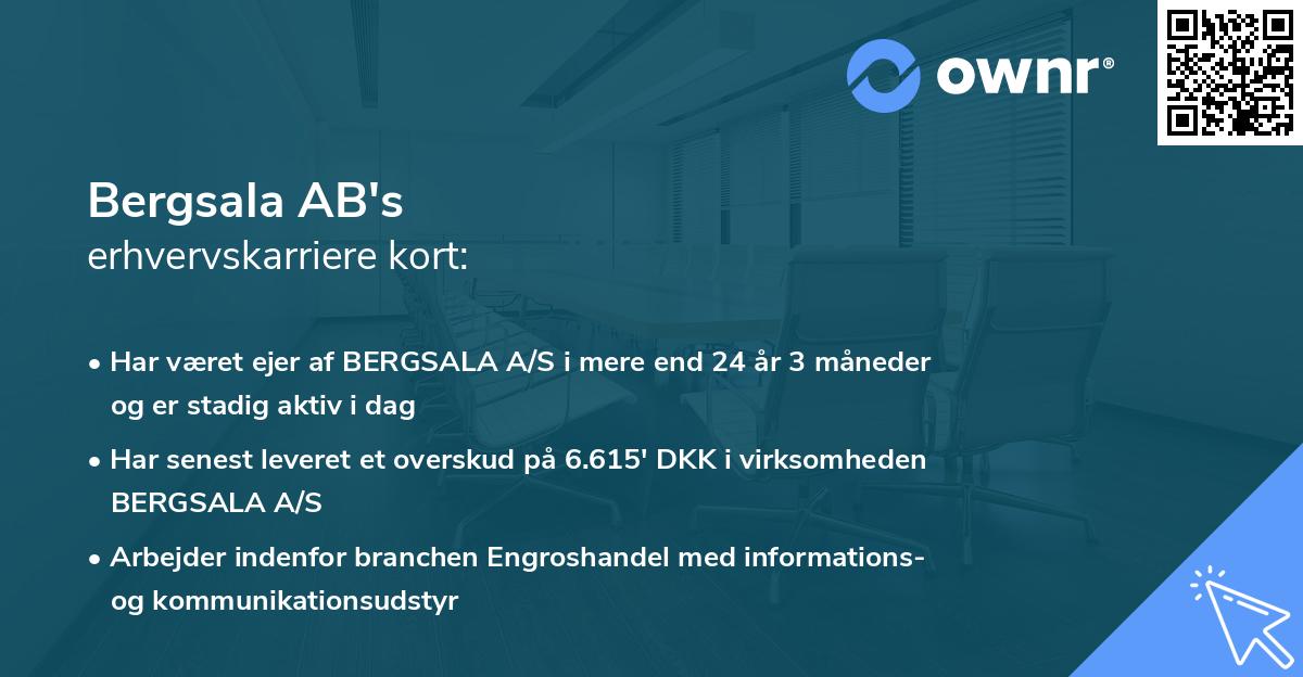 Bergsala AB's erhvervskarriere kort