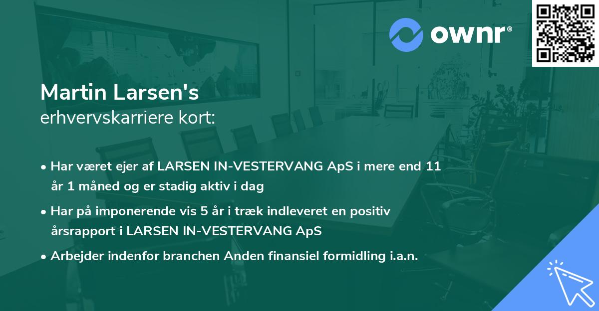 Martin Larsen's erhvervskarriere kort