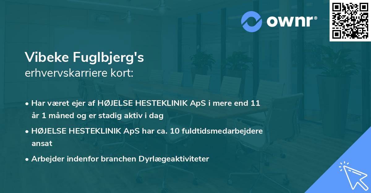 Vibeke Fuglbjerg's erhvervskarriere kort