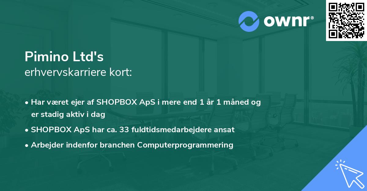 Pimino Ltd's erhvervskarriere kort