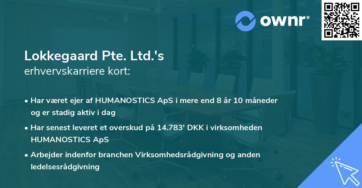 Lokkegaard Pte. Ltd.'s erhvervskarriere kort