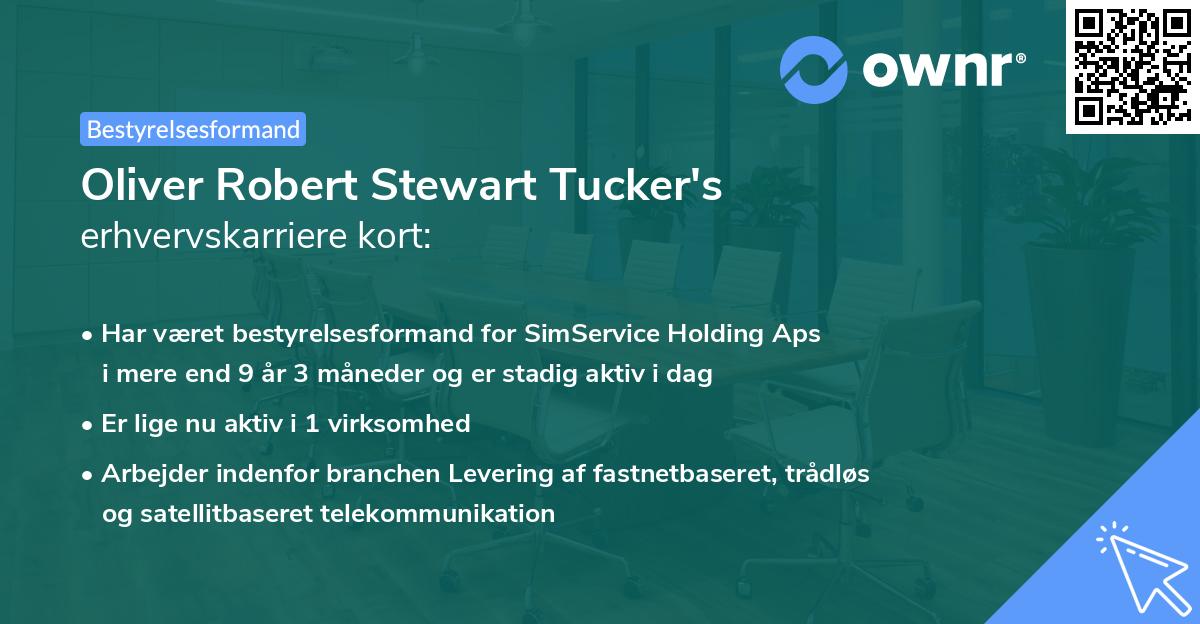 Oliver Robert Stewart Tucker's erhvervskarriere kort