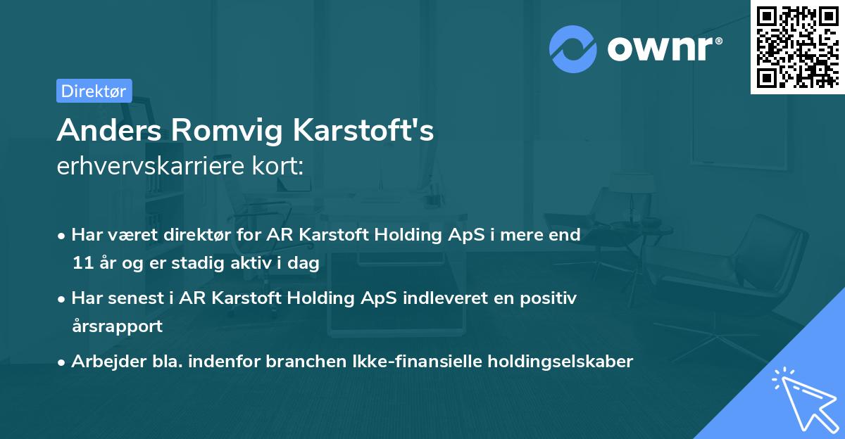 Anders Romvig Karstoft's erhvervskarriere kort