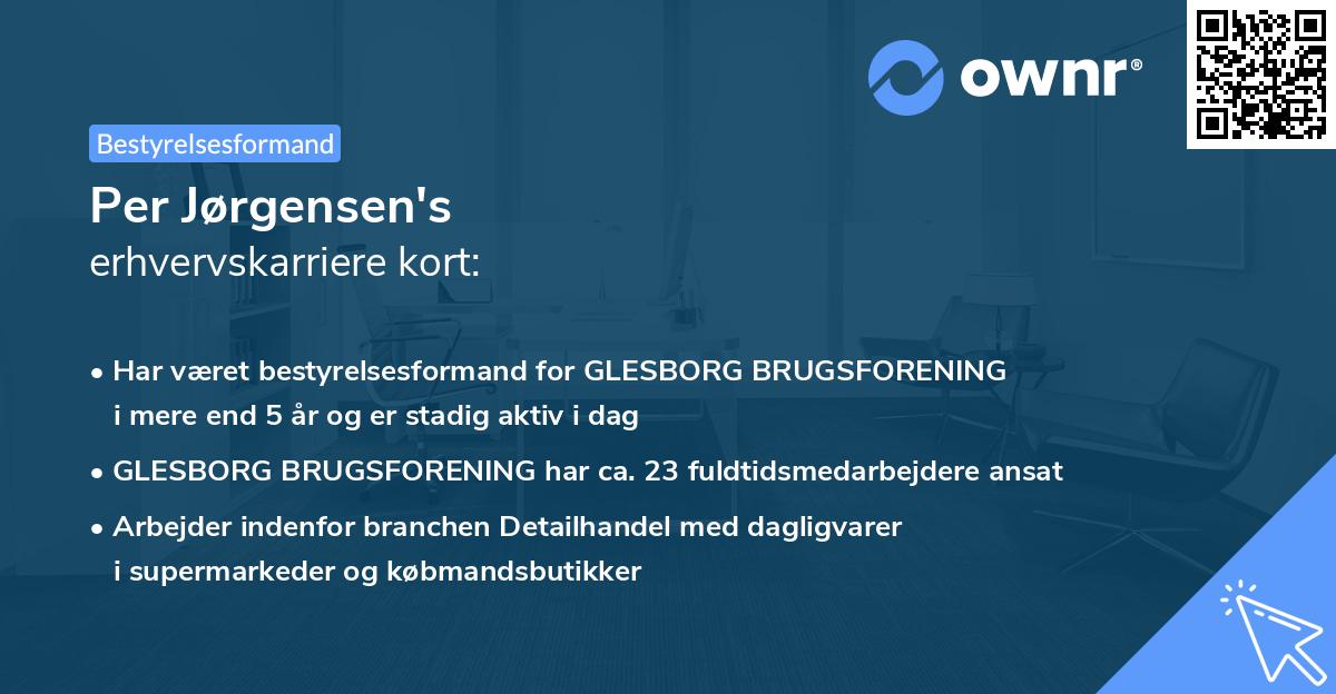 Per Jørgensen's erhvervskarriere kort