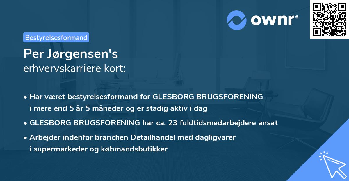 Per Jørgensen's erhvervskarriere kort