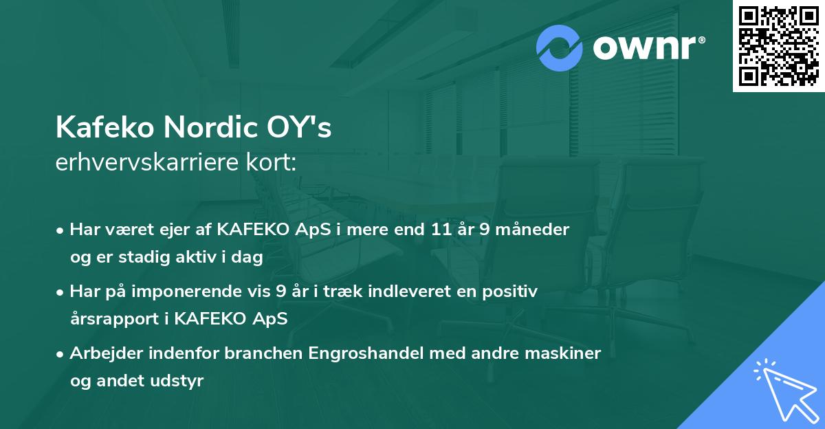Kafeko Nordic OY's erhvervskarriere kort